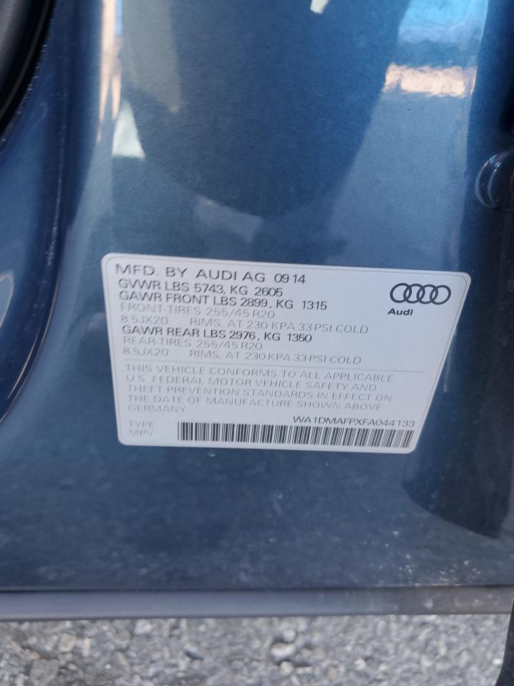 2015 Audi Q5 Tdi Premium Plus VIN: WA1DMAFPXFA044133 Lot: 90748175