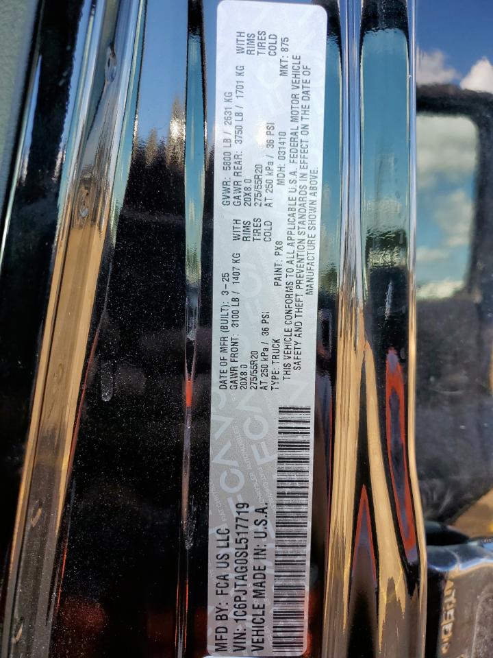 2025 Jeep Gladiator Sport VIN: 1C6PJTAG0SL517719 Lot: 92780115