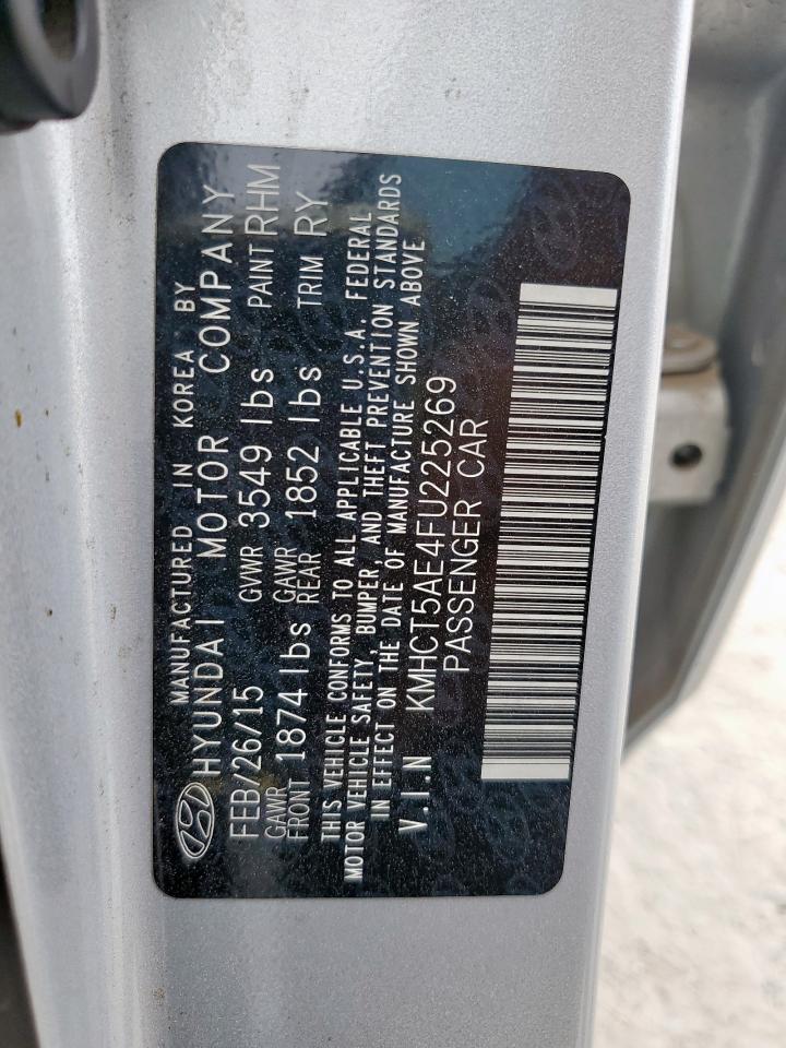 2015 Hyundai Accent Gs VIN: KMHCT5AE4FU225269 Lot: 93349275