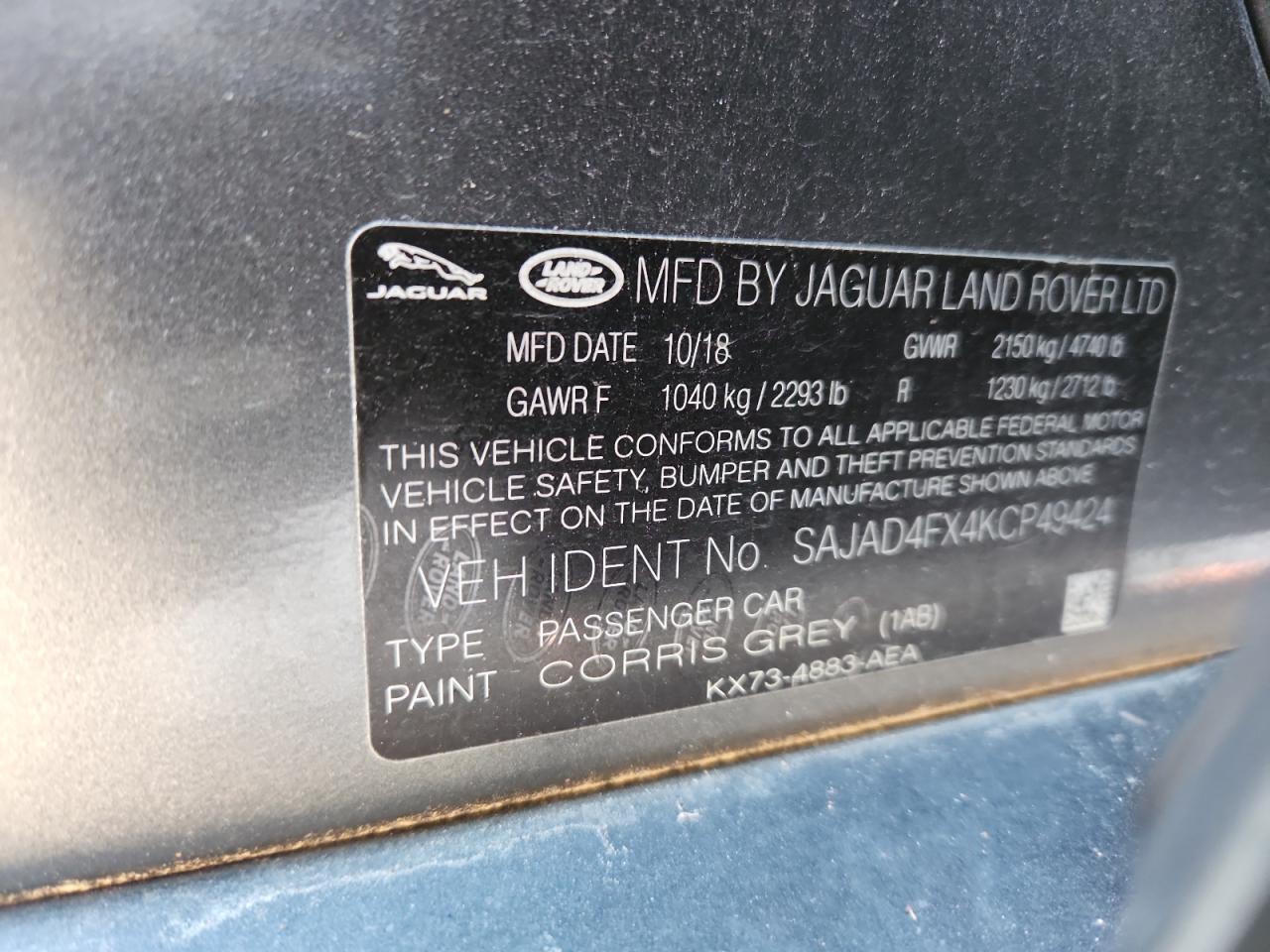 2019 Jaguar Xe Premium VIN: SAJAD4FX4KCP49424 Lot: 92873405
