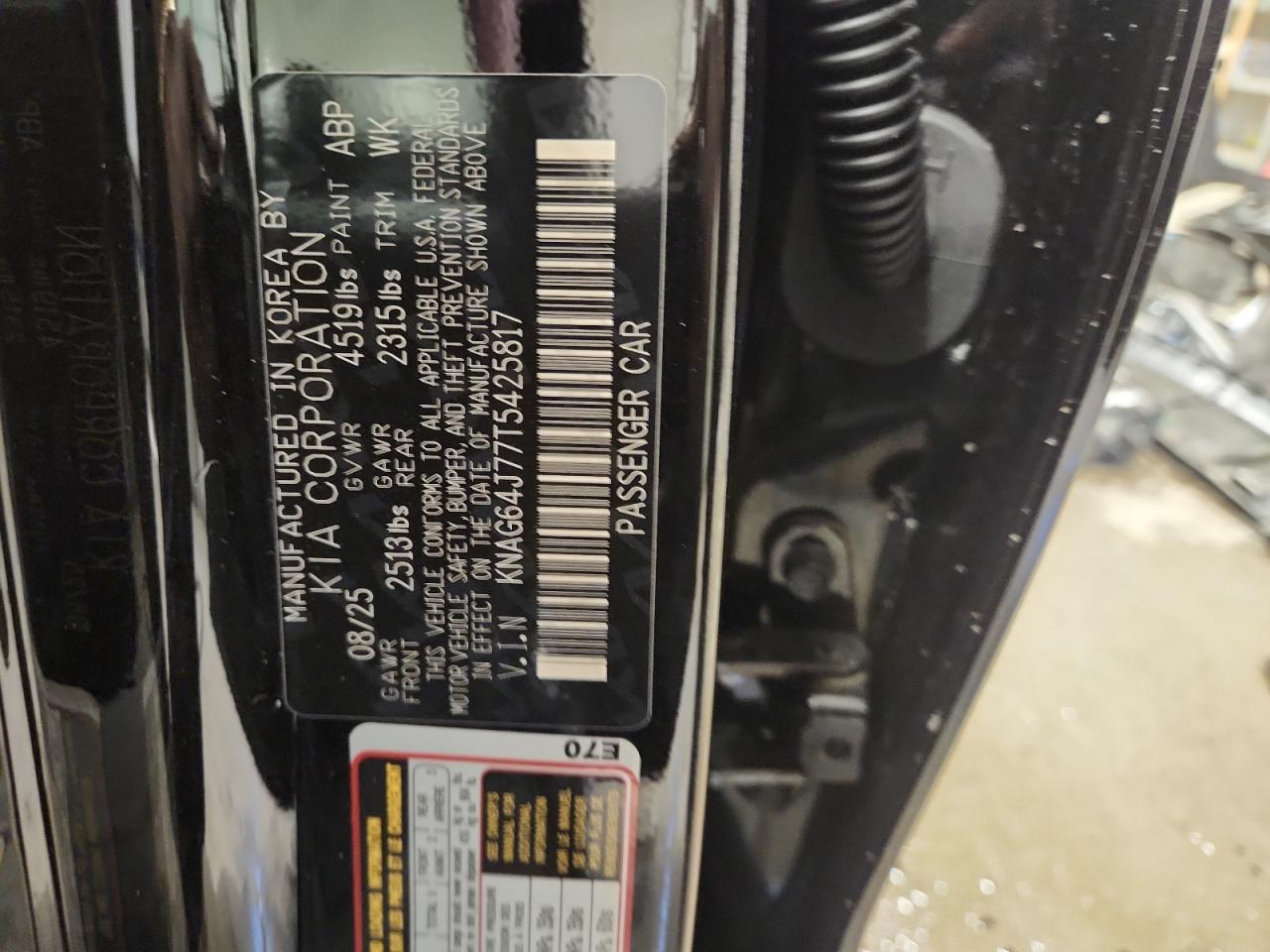 2026 Kia K5 Gt Line VIN: KNAG64J77T5425817 Lot: 91921925