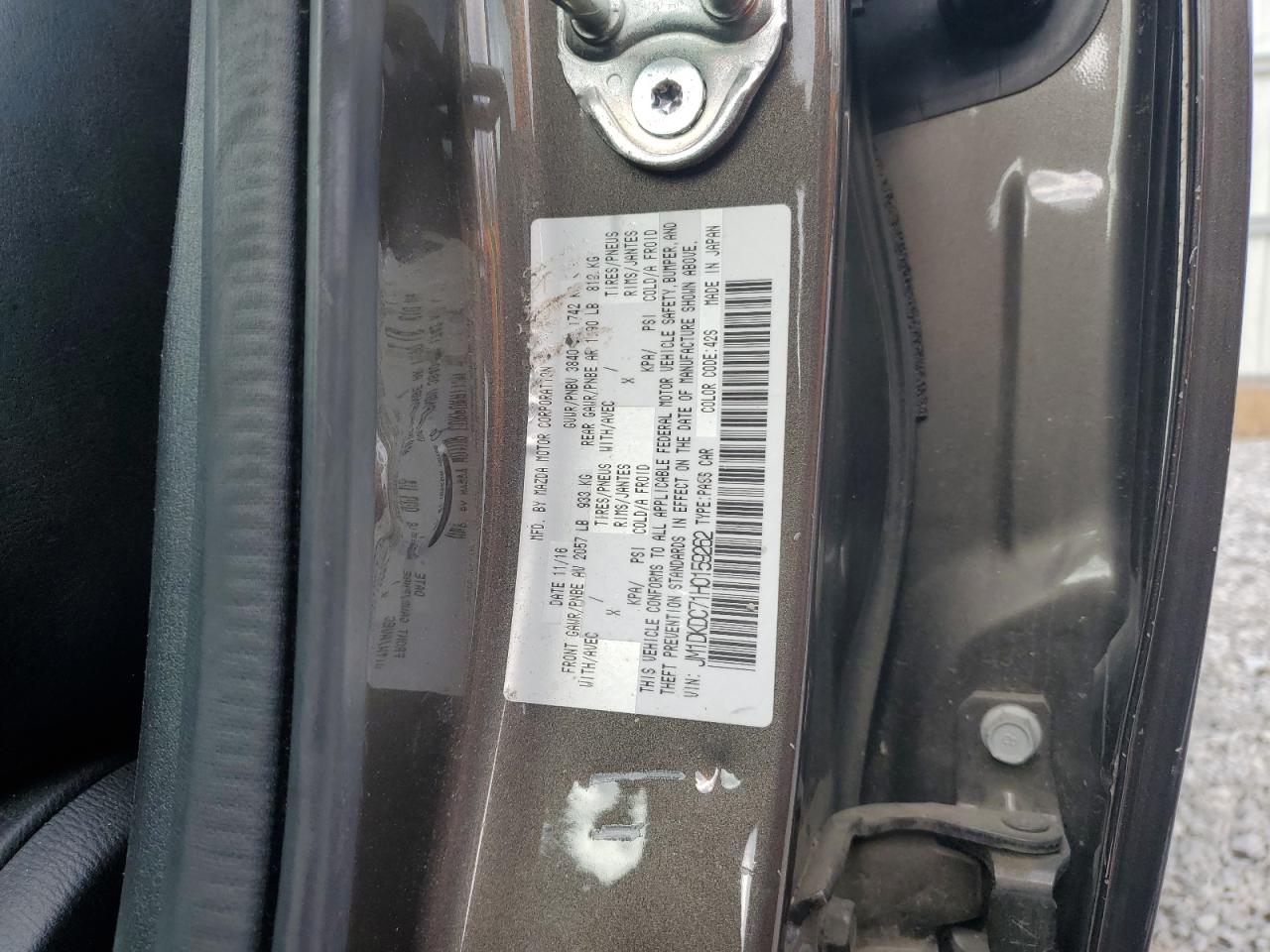 2017 Mazda Cx-3 Touring VIN: JM1DKDC71H0159262 Lot: 91792095