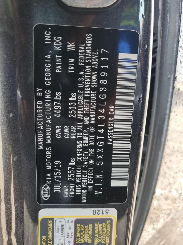 2020 Kia Optima Lx VIN: 5XXGT4L34LG389117 Lot: 91662665