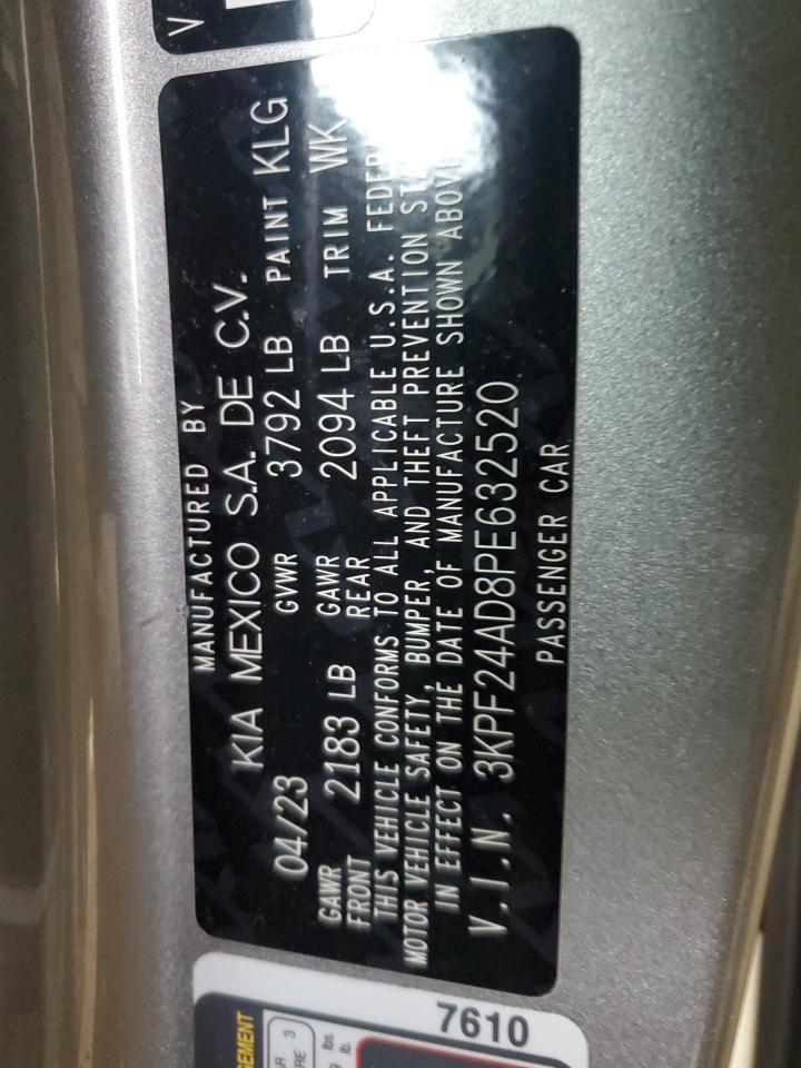 2023 Kia Forte Lx VIN: 3KPF24AD8PE632520 Lot: 91214465