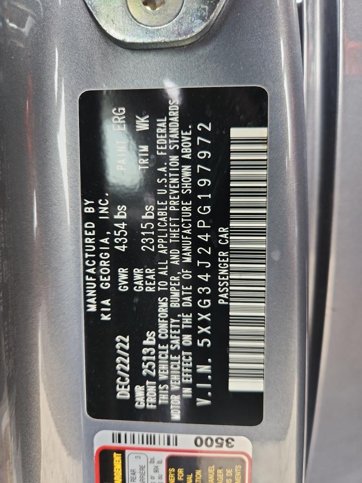 2023 Kia K5 Ex VIN: 5XXG34J24PG197972 Lot: 92505885