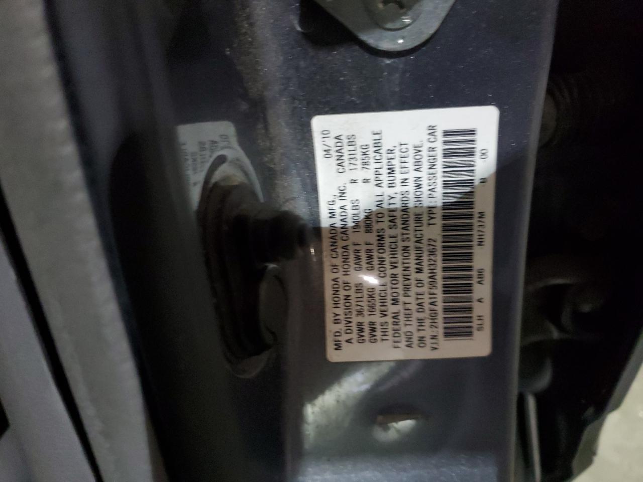 2010 Honda Civic Lx VIN: 2HGFA1F59AH323672 Lot: 91987615