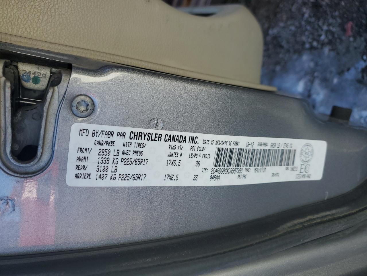 2013 Dodge Grand Caravan Se VIN: 2C4RDGBGXDR597393 Lot: 92889515