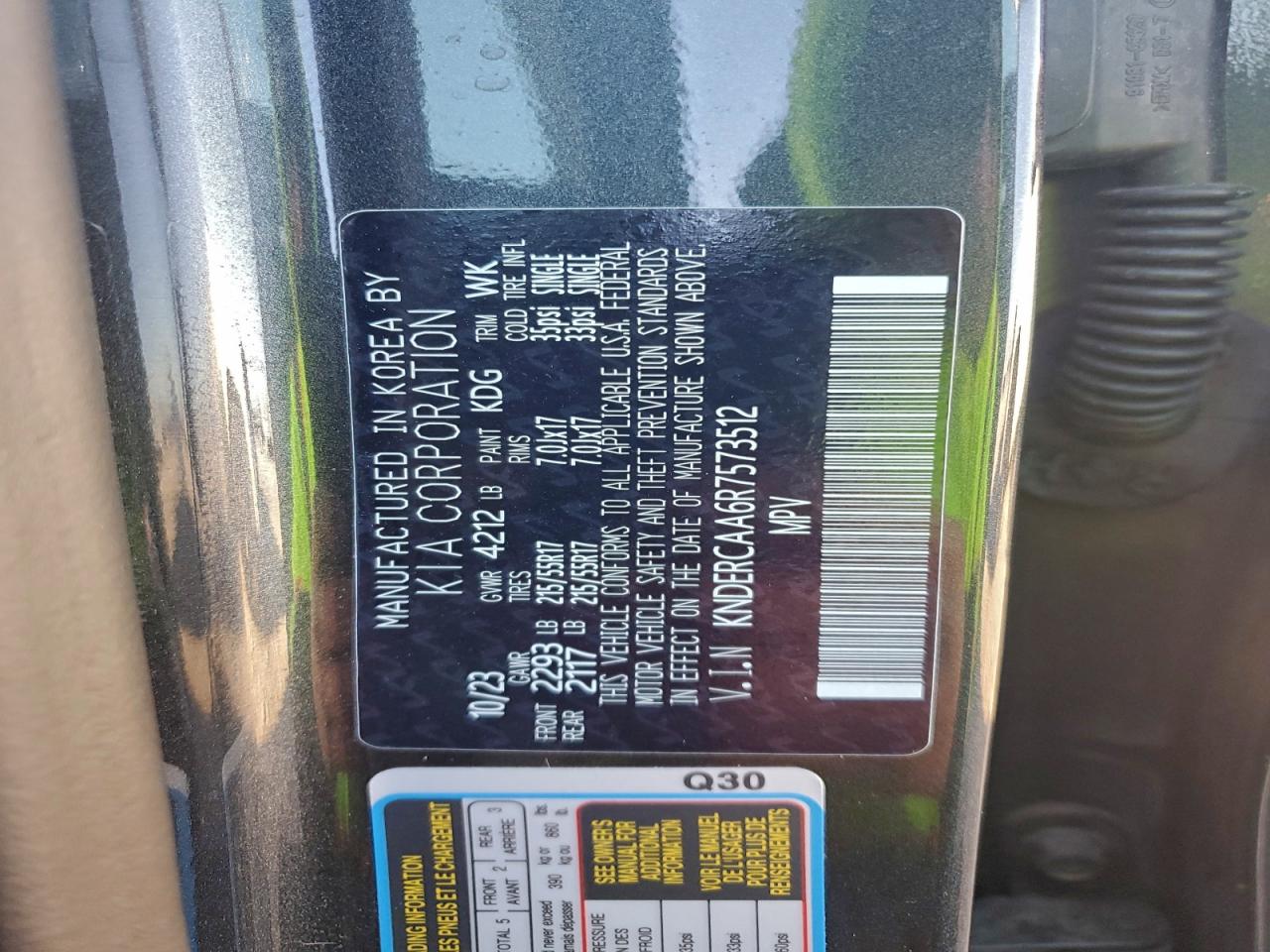 2024 Kia Seltos Ex VIN: KNDERCAA6R7573512 Lot: 92652385