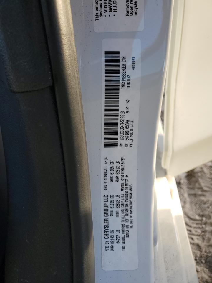 2015 Chrysler 200 C VIN: 1C3CCCCG4FN510513 Lot: 92380105