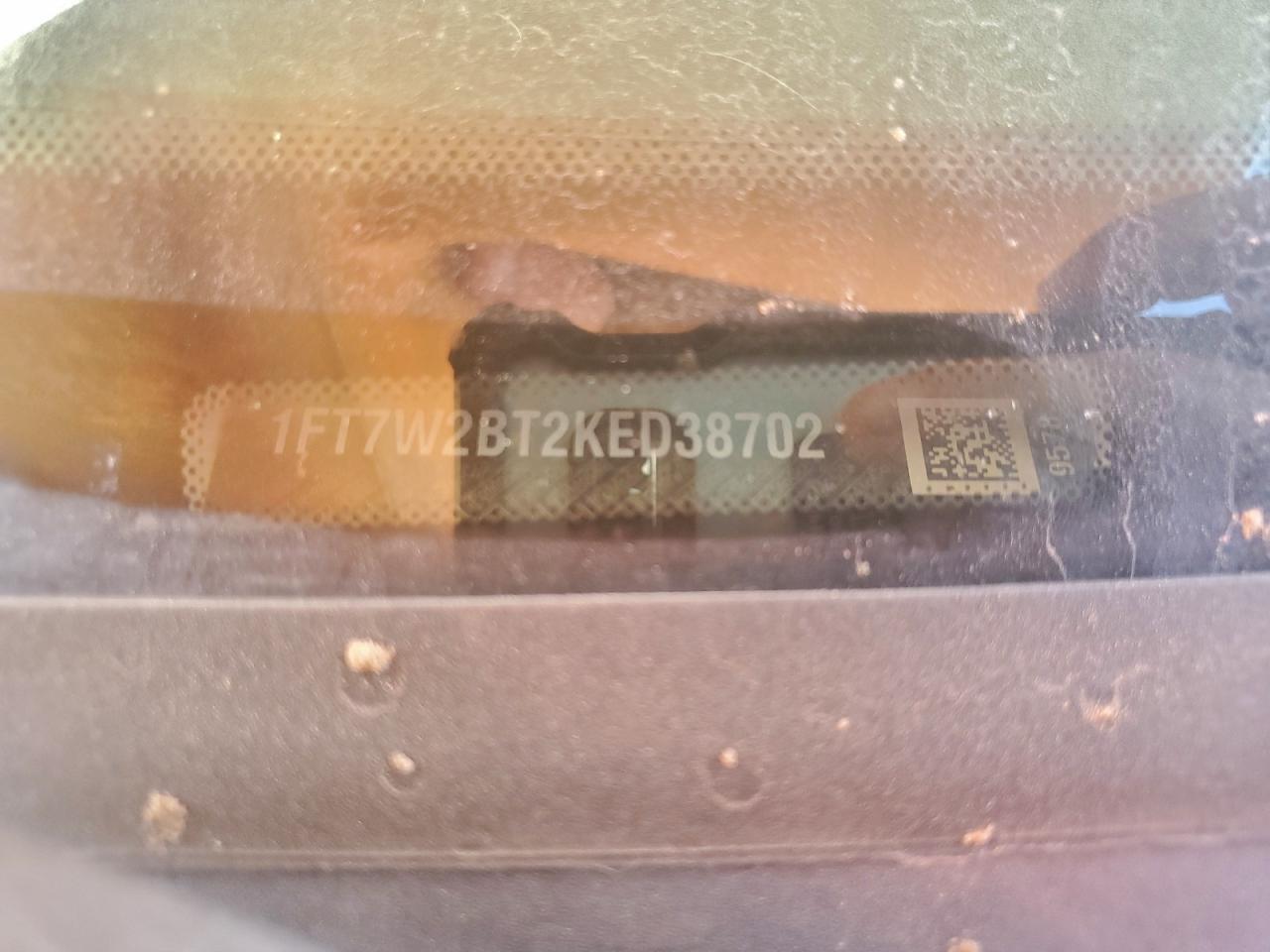 2019 Ford F250 Super Duty VIN: 1FT7W2BT2KED38702 Lot: 92653135