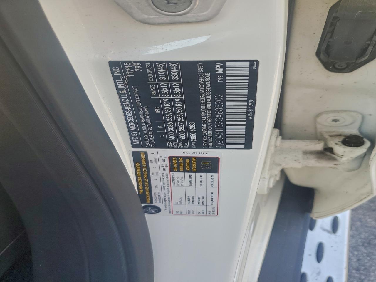 2016 Mercedes-Benz Gle 350 4Matic VIN: 4JGDA5HB2GA685202 Lot: 94401545