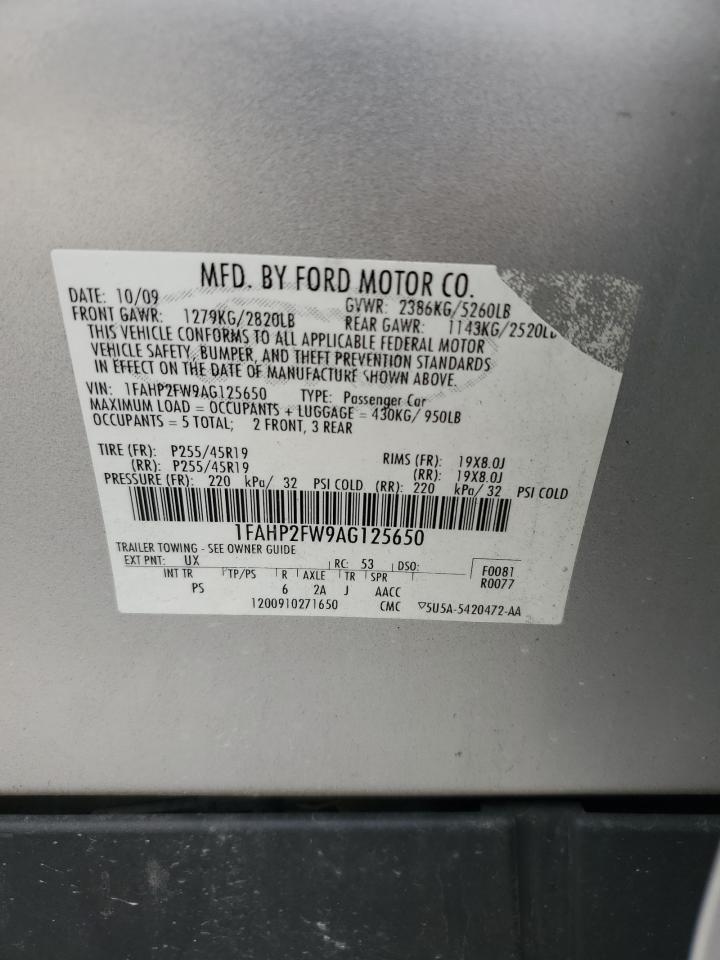 2010 Ford Taurus Limited VIN: 1FAHP2FW9AG125650 Lot: 90714735