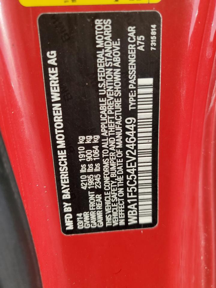 2014 BMW 228 I VIN: WBA1F5C54EV246449 Lot: 93244855