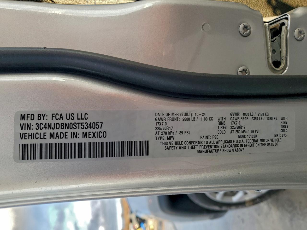 2025 Jeep Compass Latitude VIN: 3C4NJDBN0ST534057 Lot: 94305105