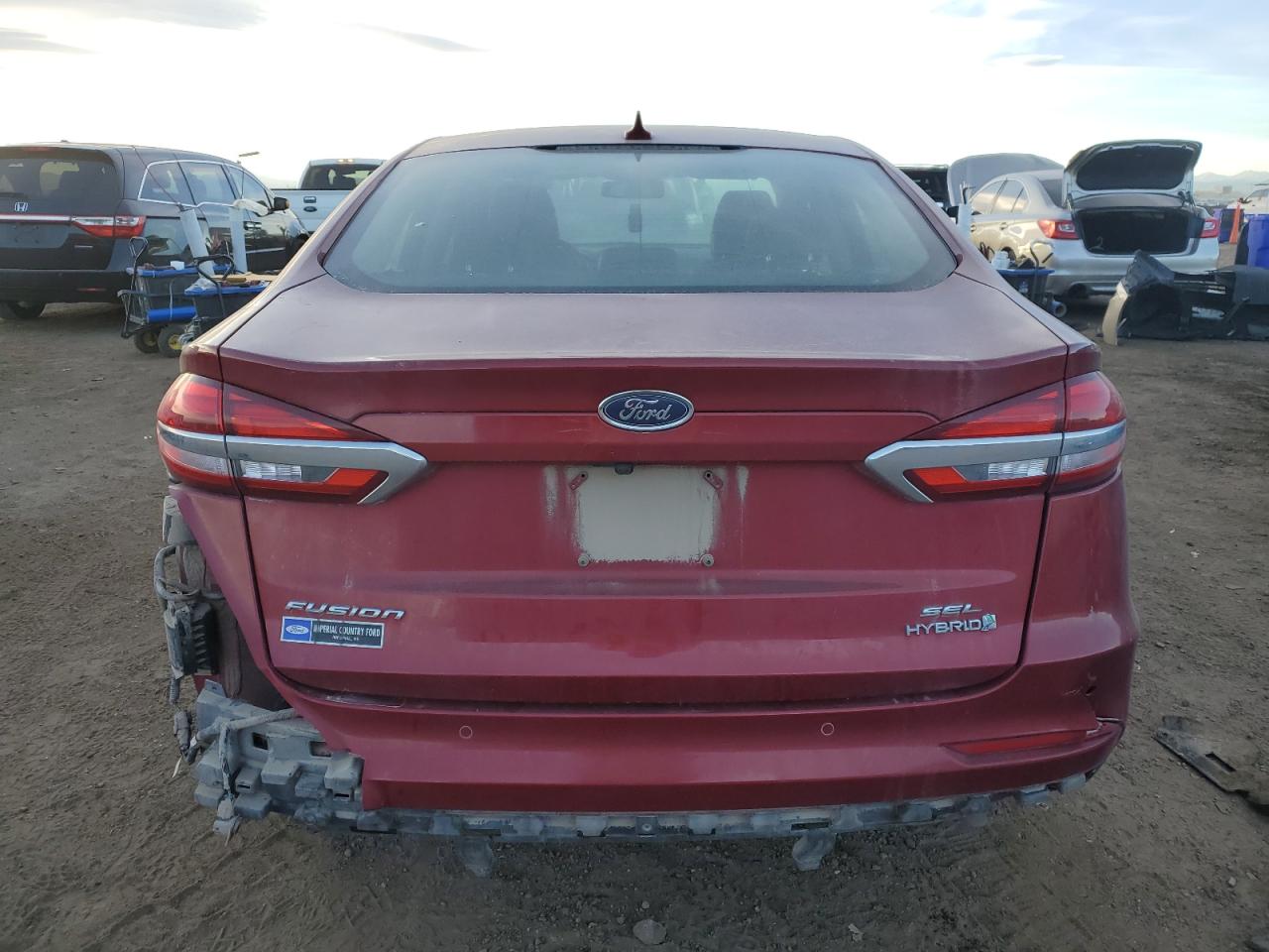 2019 Ford Fusion Sel VIN: 3FA6P0MU9KR262529 Lot: 92167075