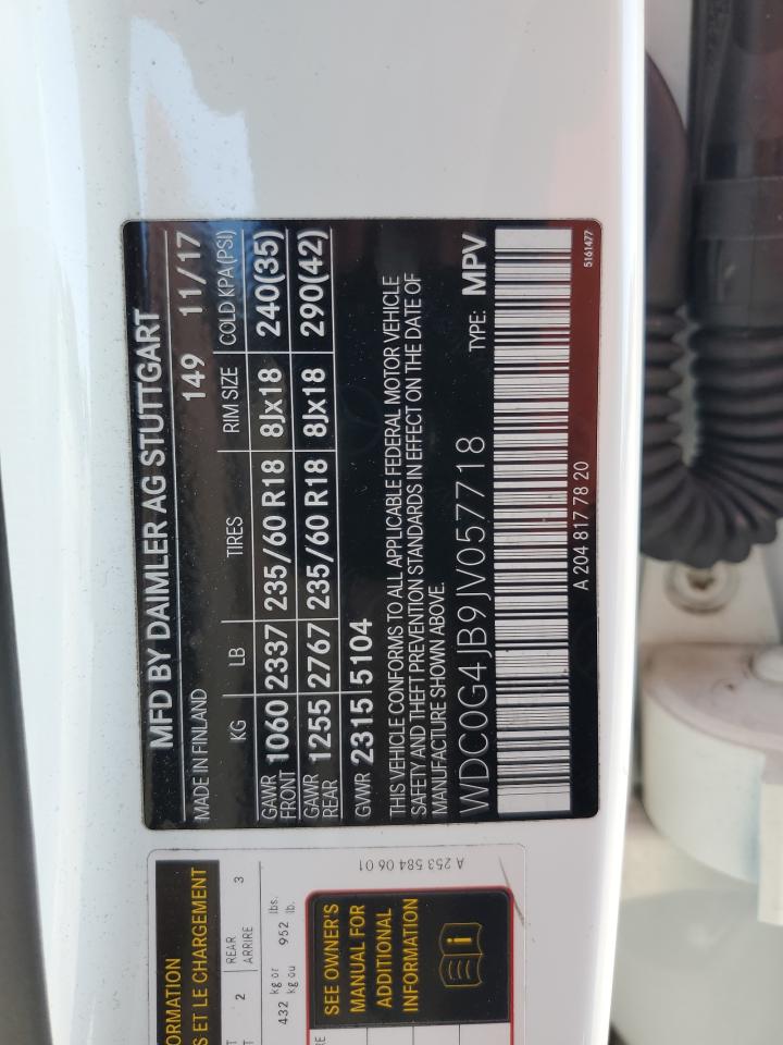 2018 Mercedes-Benz Glc 300 VIN: WDC0G4JB9JV057718 Lot: 91034565