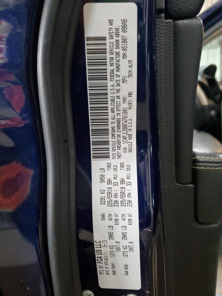 2015 Jeep Cherokee Limited VIN: 1C4PJLDB6FW761601 Lot: 91585005