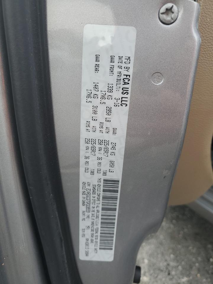 2016 Dodge Grand Caravan Sxt VIN: 2C4RDGCG7GR328559 Lot: 91767155