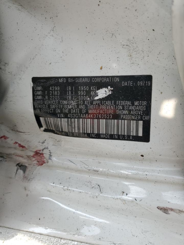 2019 Subaru Impreza VIN: 4S3GTAA64K3762523 Lot: 93412515