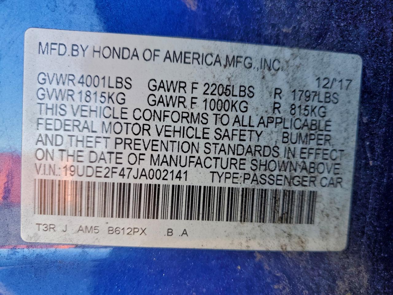 2018 Acura Ilx Special Edition VIN: 19UDE2F47JA002141 Lot: 93466325