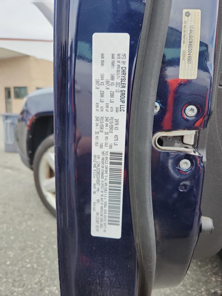 2013 Jeep Compass Limited VIN: 1C4NJDCB8DD249507 Lot: 90654965