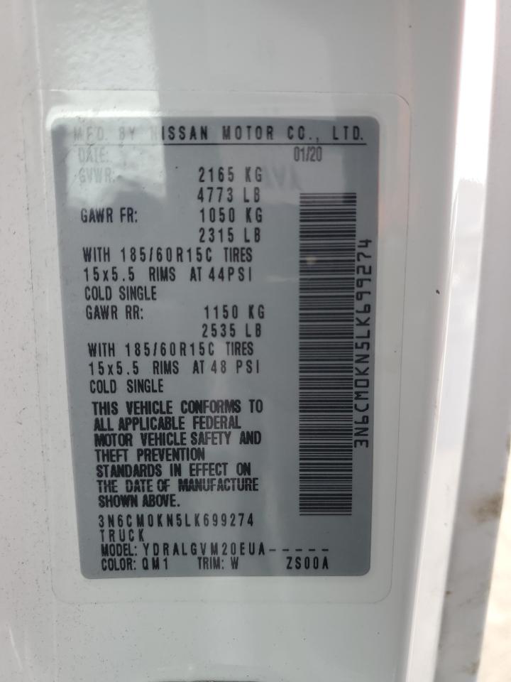 2020 Nissan Nv200 Delivery Van VIN: 3N6CM0KN5LK699274 Lot: 91118245