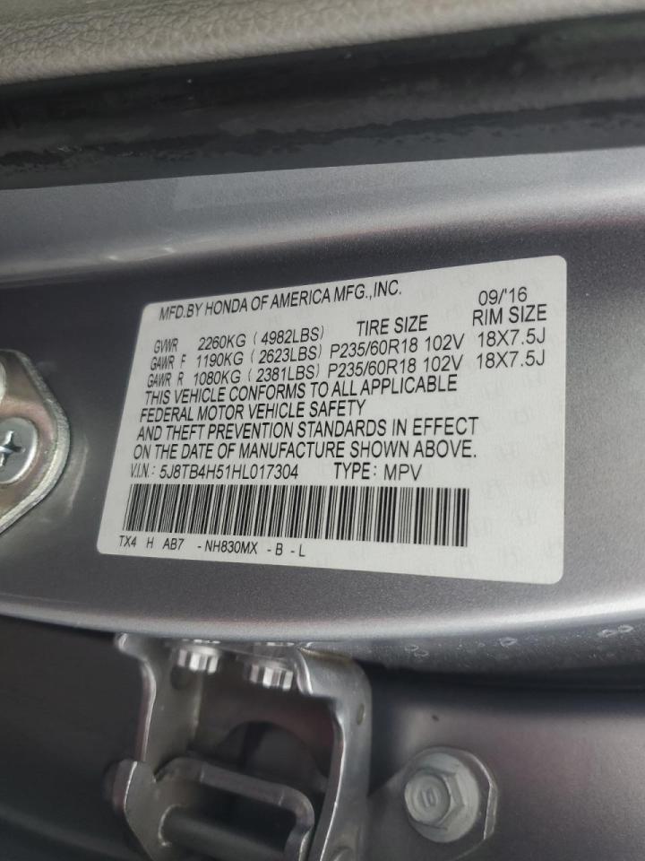 2017 Acura Rdx Technology VIN: 5J8TB4H51HL017304 Lot: 91180505