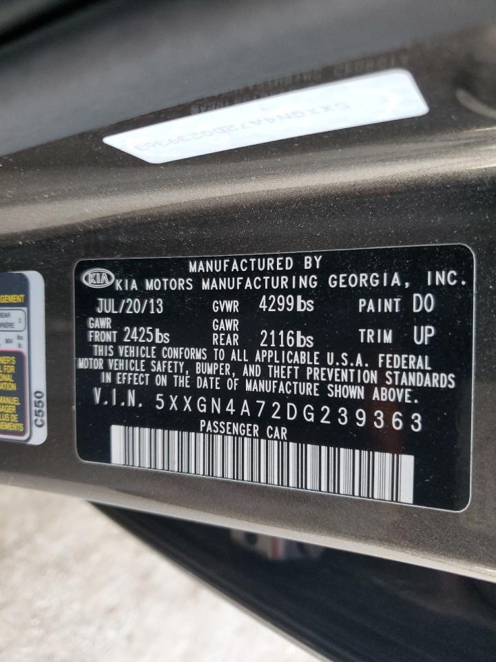 2013 Kia Optima Ex VIN: 5XXGN4A72DG239363 Lot: 91194465