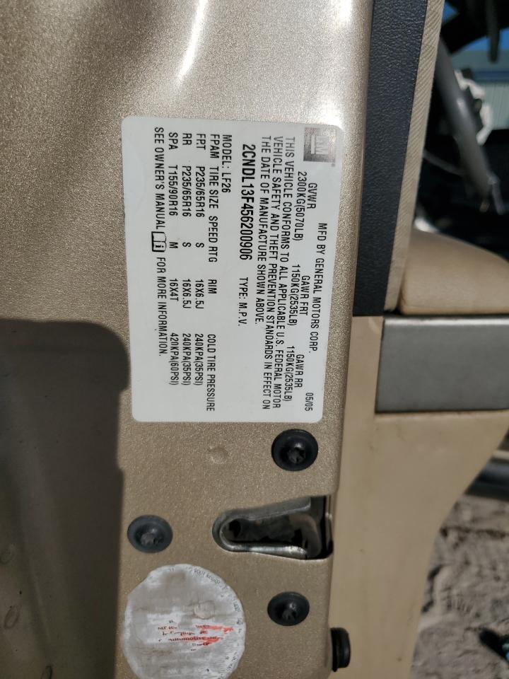 2005 Chevrolet Equinox Ls VIN: 2CNDL13F456200906 Lot: 93312755