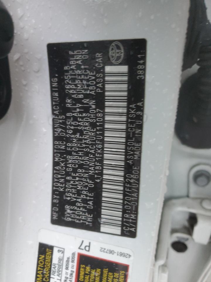 2015 Toyota Camry Le VIN: 4T1BF1FK6FU111087 Lot: 94111245