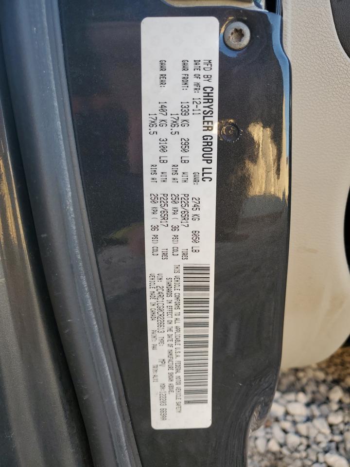 2012 Chrysler Town & Country Touring L VIN: 2C4RC1CG0CR226613 Lot: 93121655