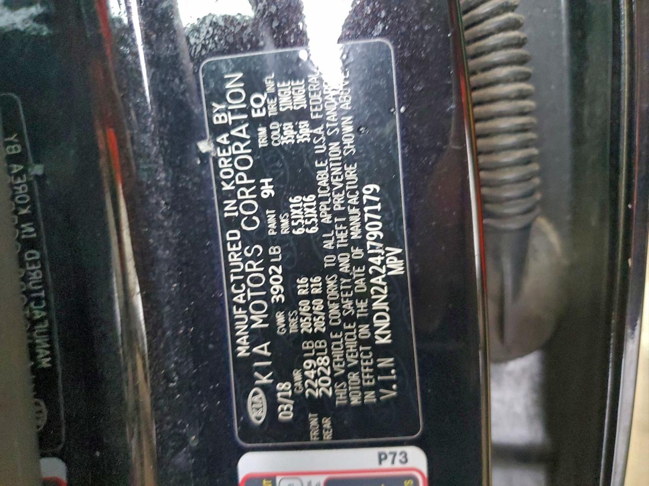 2018 Kia Soul VIN: KNDJN2A24J7907179 Lot: 94481075