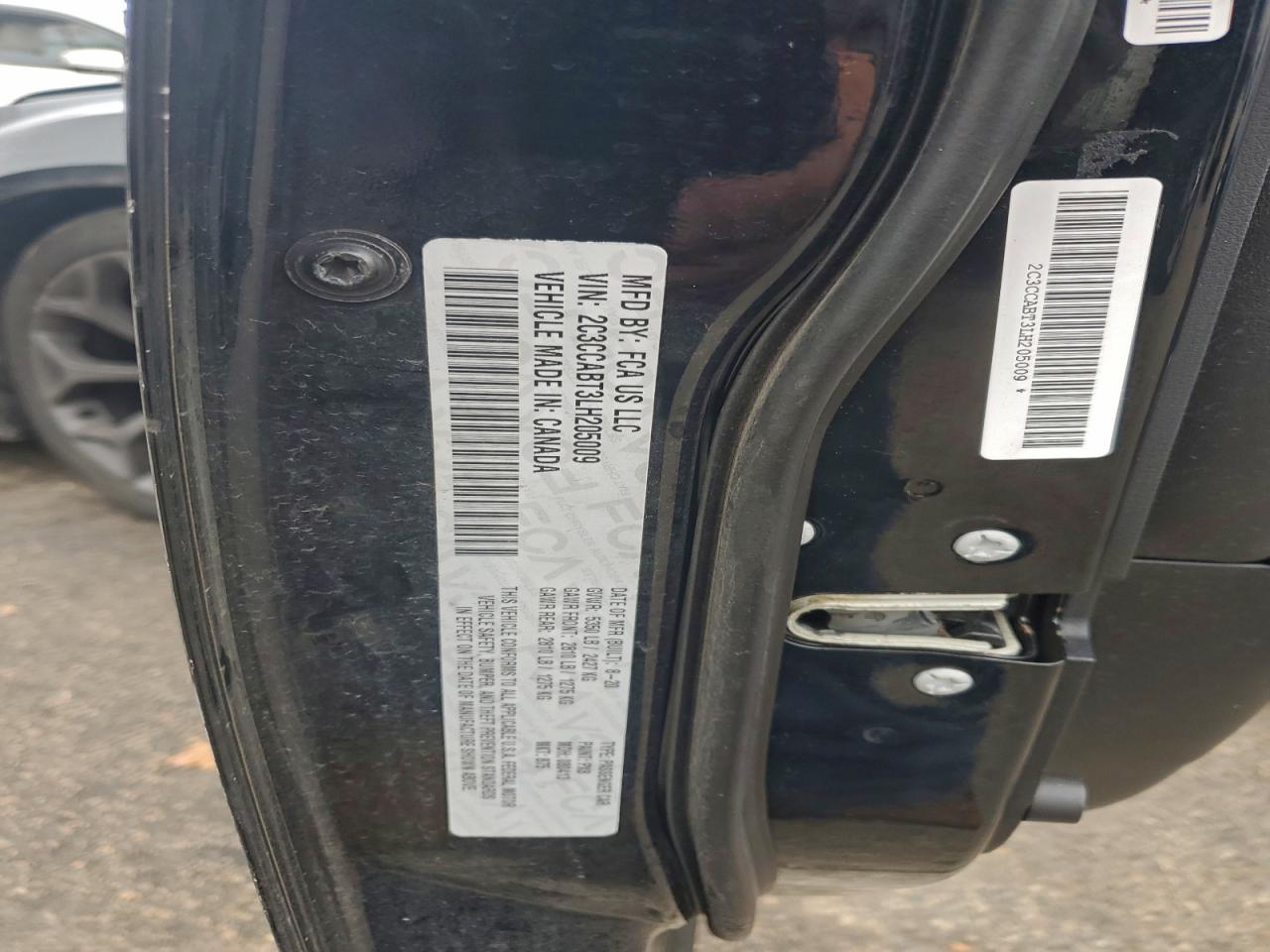 2020 Chrysler 300 S VIN: 2C3CCABT3LH205009 Lot: 93368925