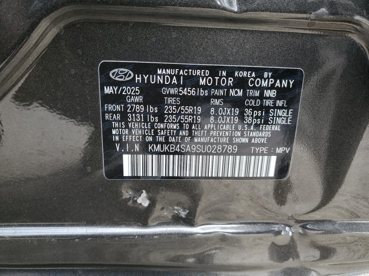 2025 Genesis Gv60 Standard VIN: KMUKB4SA9SU028789 Lot: 92616695