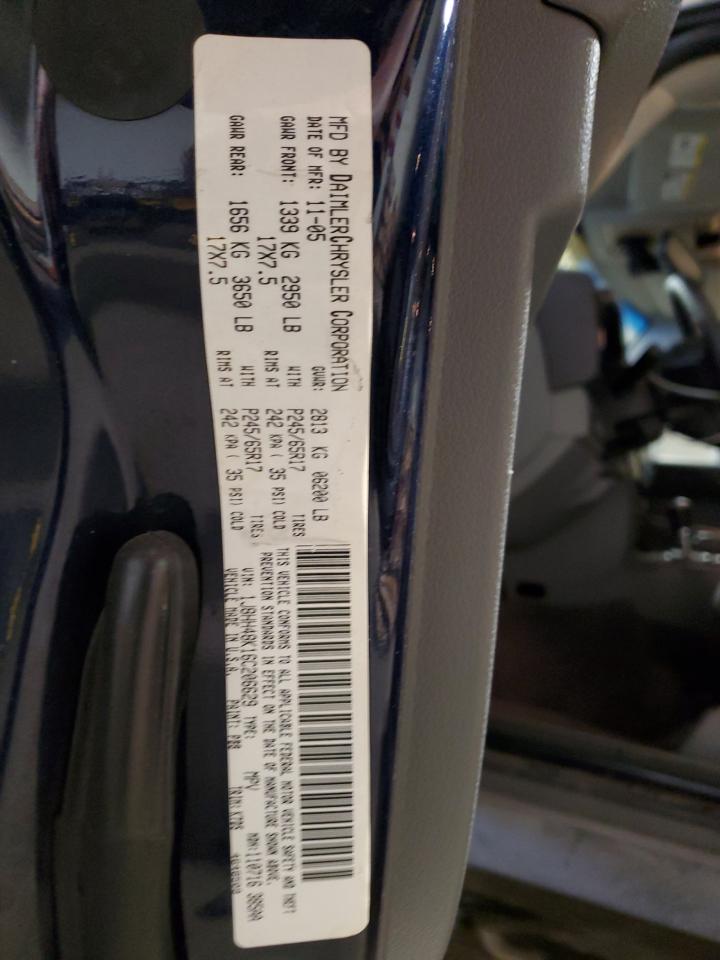 2006 Jeep Commander VIN: 1J8HH48K16C206629 Lot: 92468065