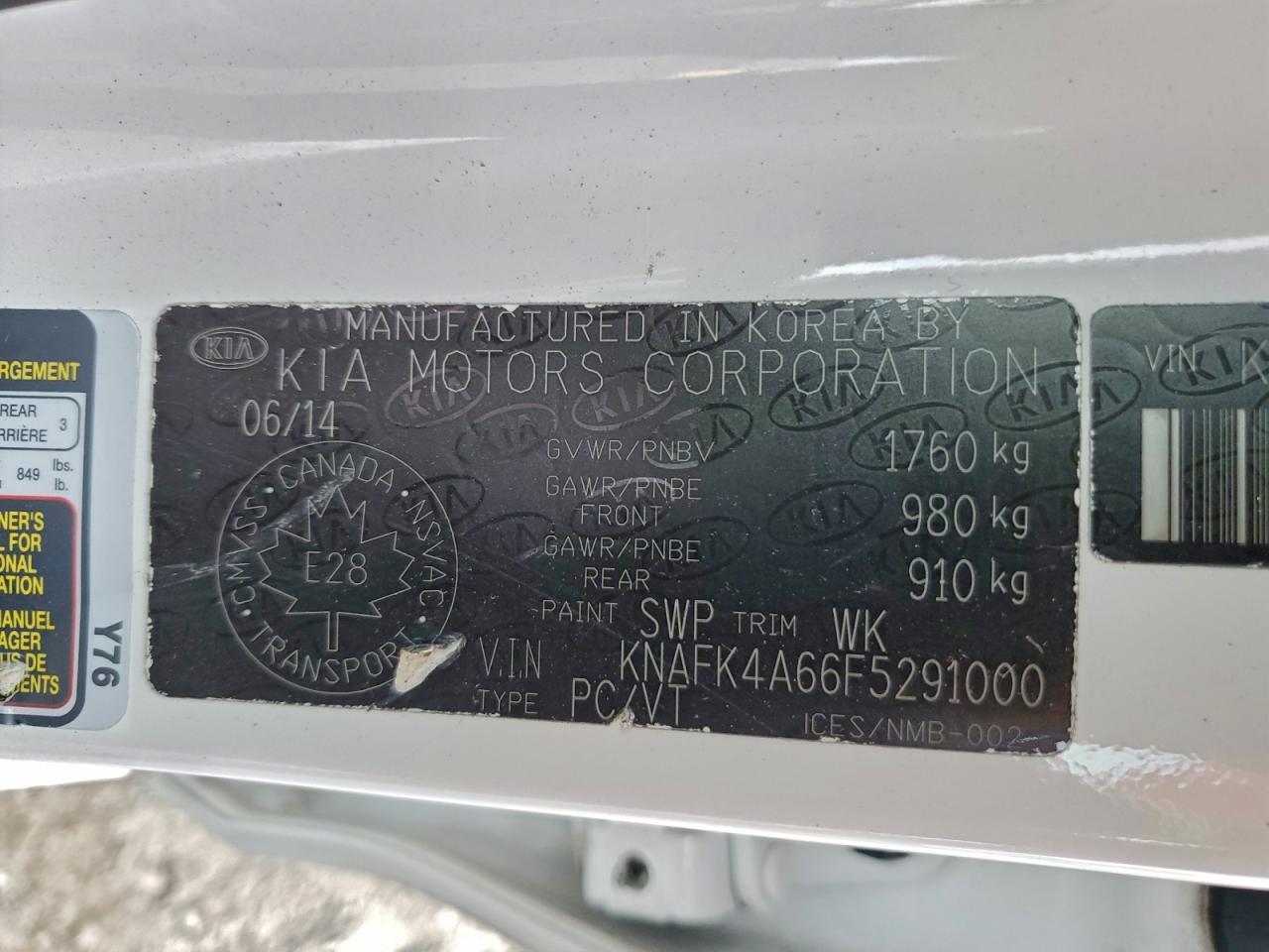 2015 Kia Forte Lx VIN: KNAFK4A66F5291000 Lot: 93942145