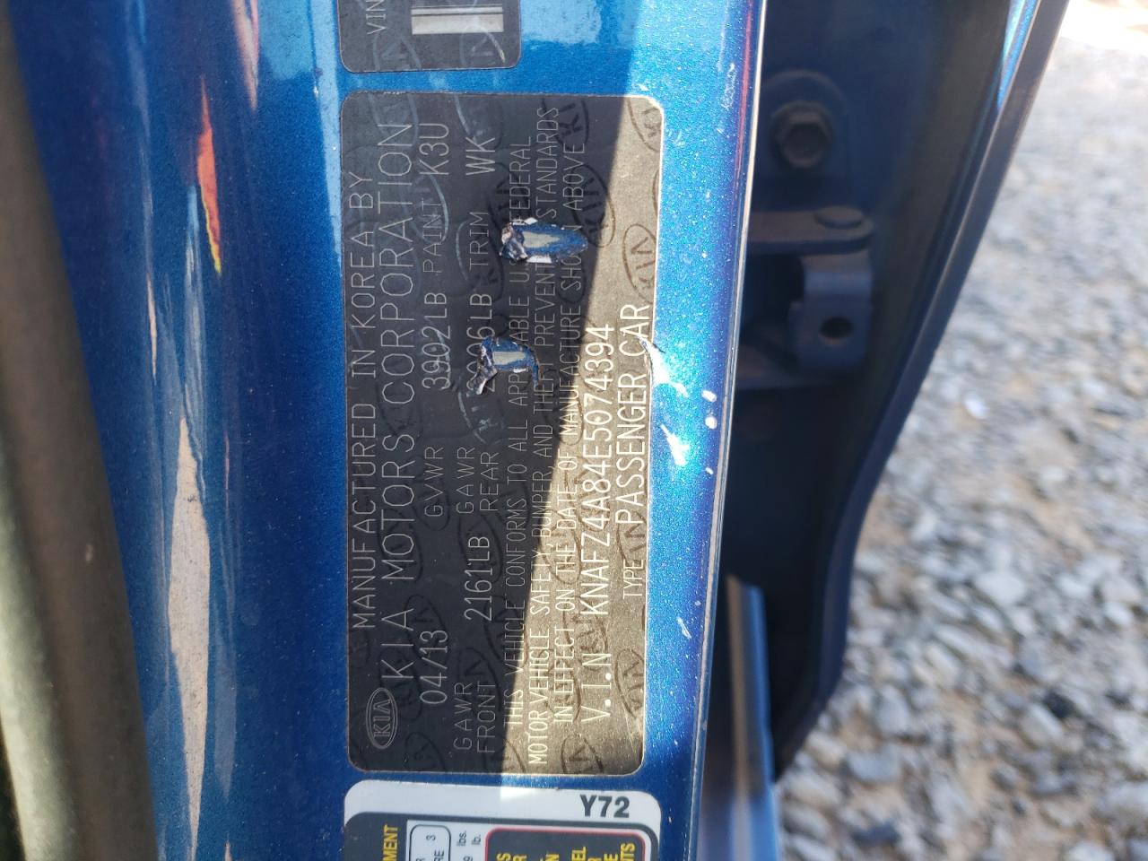 2014 Kia Forte Ex VIN: KNAFZ4A84E5074394 Lot: 92704755