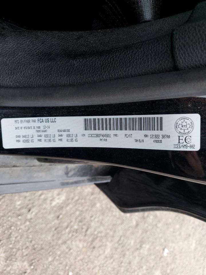 2015 Chrysler 200 S VIN: 1C3CCCBB3FN645651 Lot: 89812345