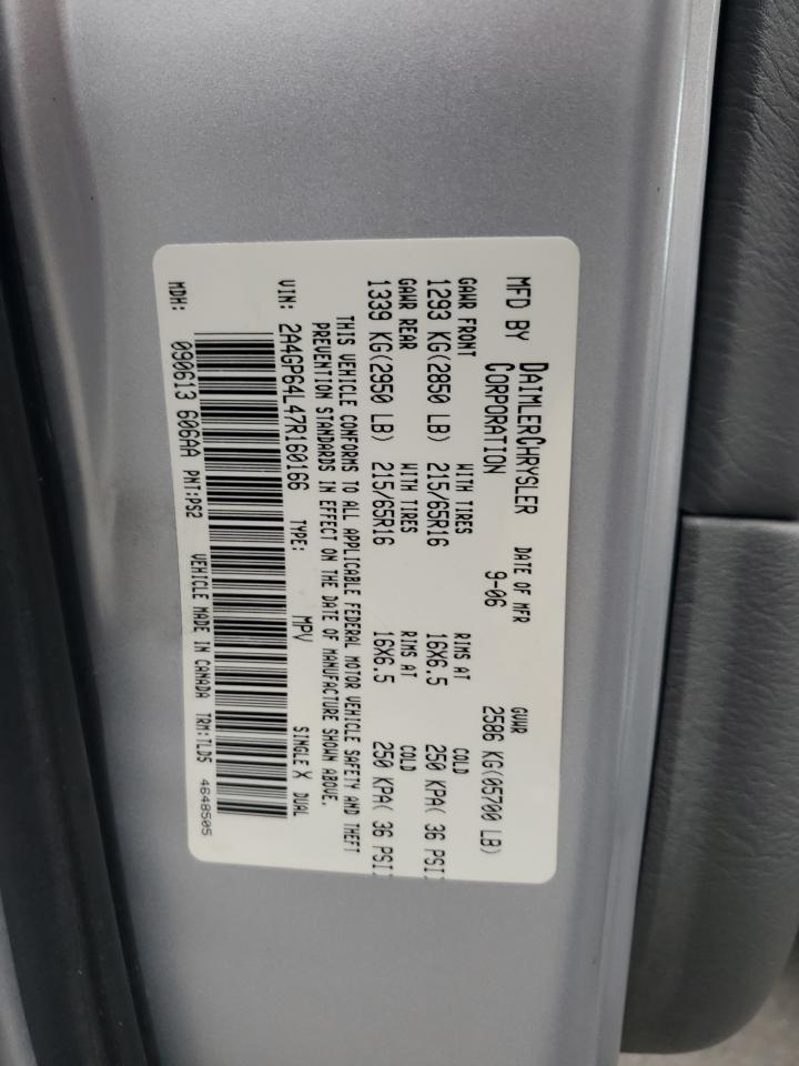 2007 Chrysler Town & Country Limited VIN: 2A4GP64L47R160166 Lot: 91743515