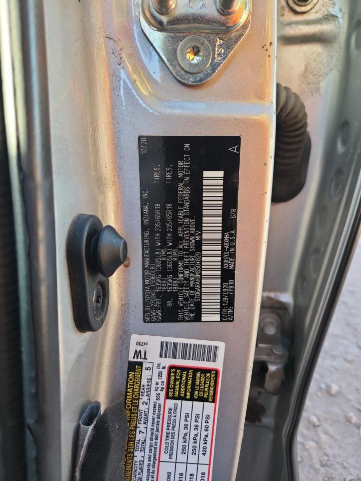 2021 Toyota Highlander Hybrid Xle VIN: 5TDGARAH0MS504829 Lot: 92240655