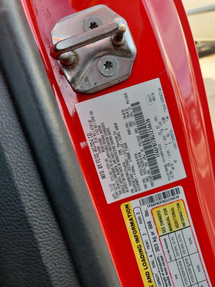 2016 Ford Mustang Gt VIN: 1FA6P8CF8G5256636 Lot: 92074765