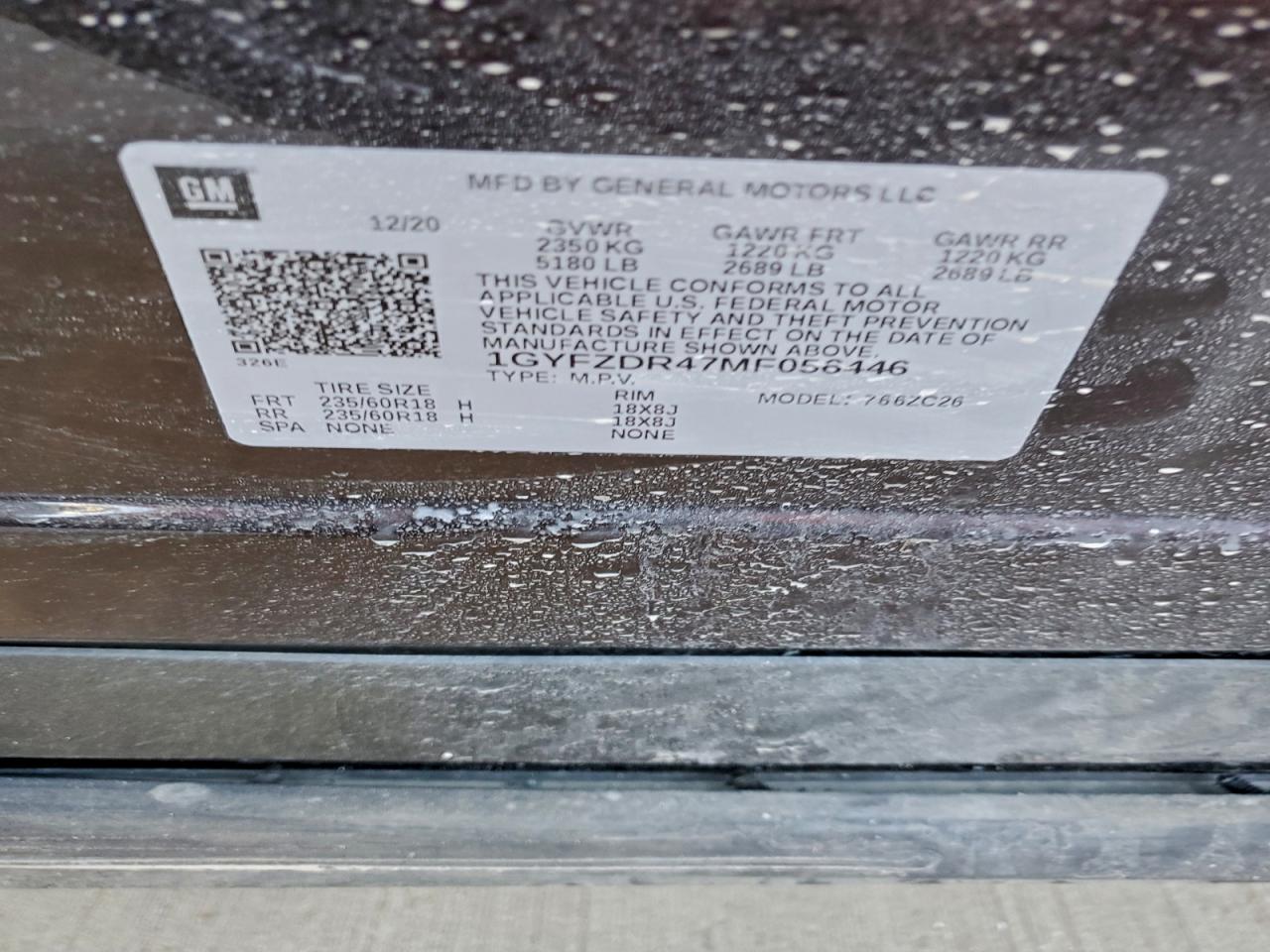 2021 Cadillac Xt4 Premium Luxury VIN: 1GYFZDR47MF056146 Lot: 92766515