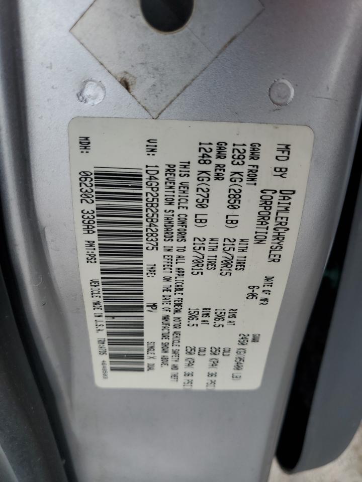 2005 Dodge Caravan Se VIN: 1D4GP25B25B428375 Lot: 91076195