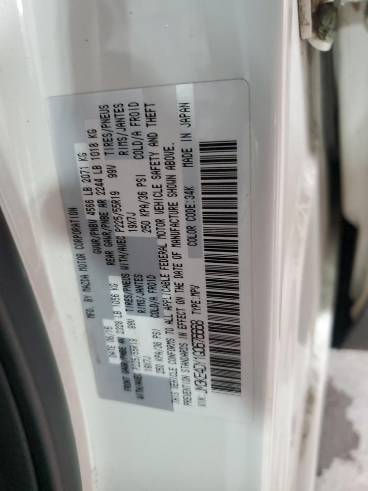 2016 Mazda Cx-5 Gt VIN: JM3KE4DY1G0676668 Lot: 93640525