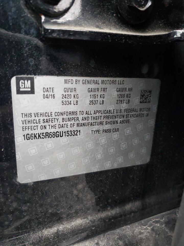 2016 Cadillac Ct6 Platinum VIN: 1G6KK5R68GU153321 Lot: 93634015