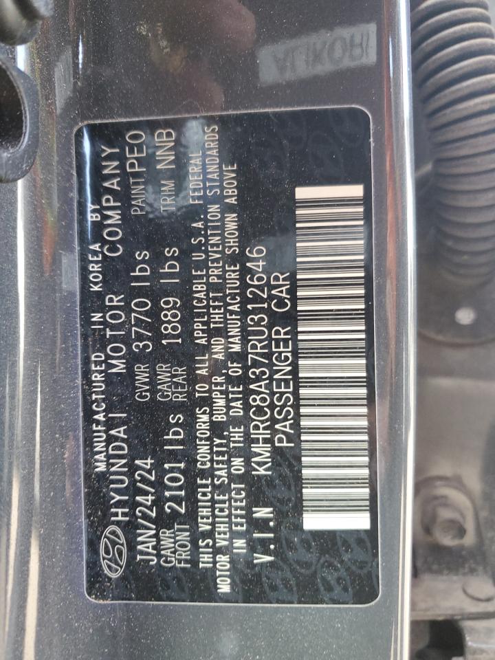 2024 Hyundai Venue Sel VIN: KMHRC8A37RU312646 Lot: 92647745