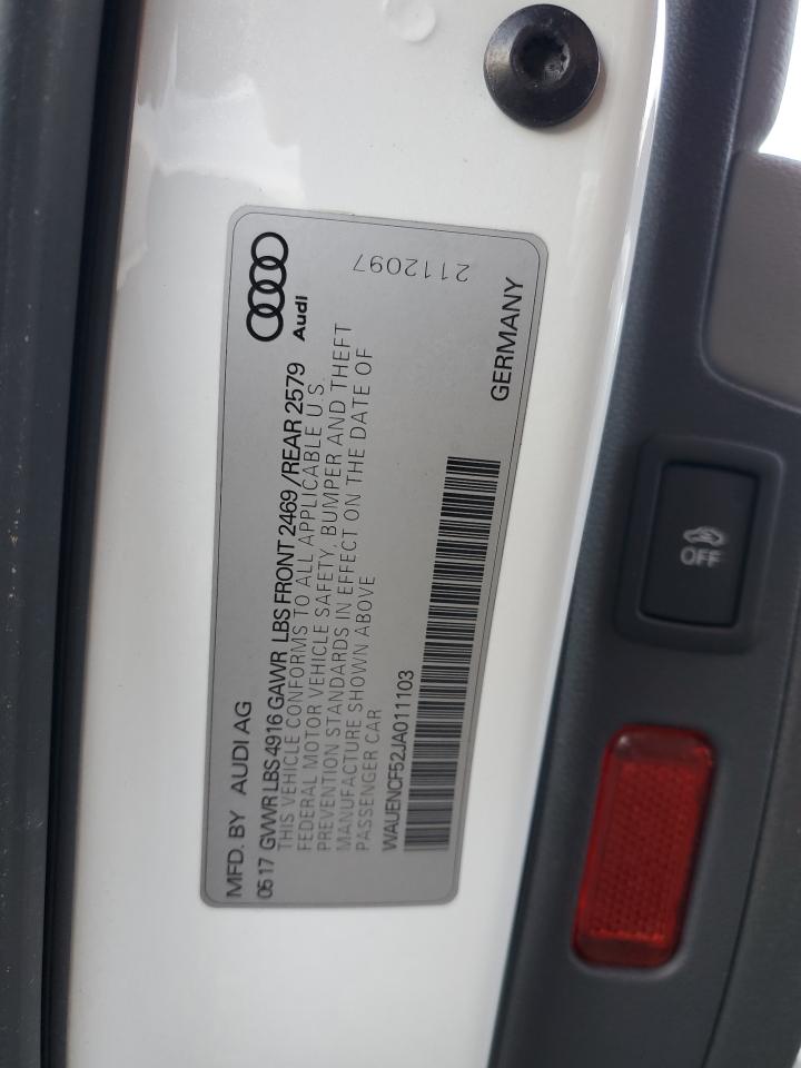 2018 Audi A5 Premium Plus S-Line VIN: WAUENCF52JA011103 Lot: 93015035