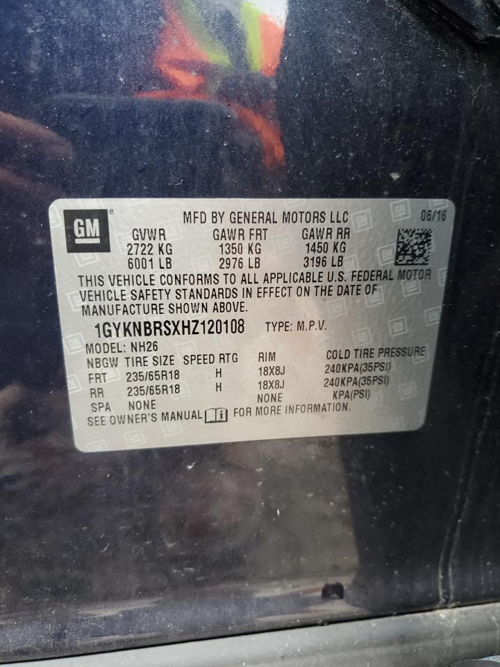 2017 Cadillac Xt5 Luxury VIN: 1GYKNBRSXHZ120108 Lot: 90705045