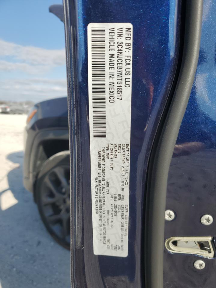 2021 Jeep Compass 80Th Edition VIN: 3C4NJCEB7MT518517 Lot: 93087405