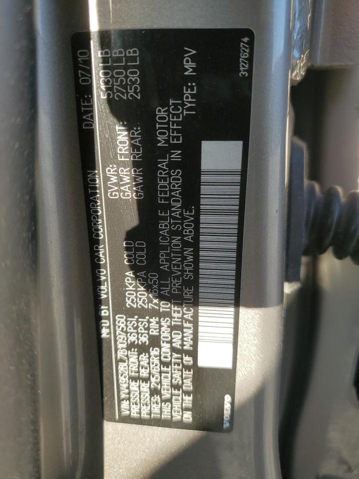 2011 Volvo Xc70 3.2 VIN: YV4952BL7B1097560 Lot: 90286025